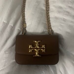 Tory Burch Tan Crossbody Bag with Gold Logo